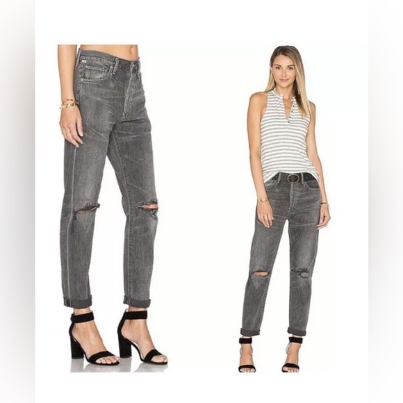 Citizens Of Humanity Liya High Rise Classic Fit Crop‎ Jeans 22